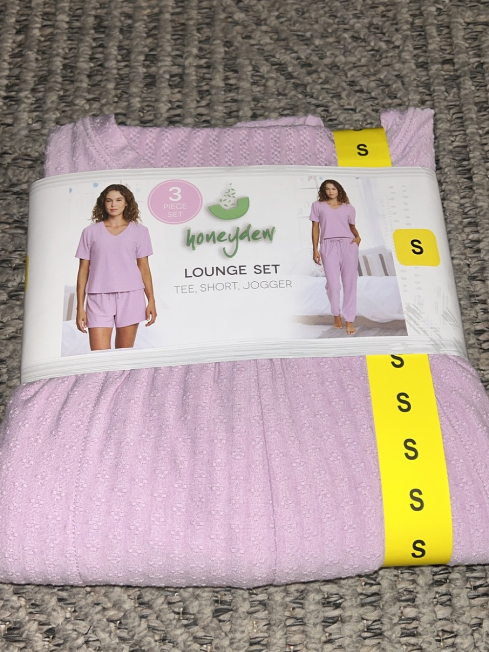 Honeydew Intimates Lavender 3-Piece Lounge Set – Tee, Shorts & Joggers - Picture 2 of 3